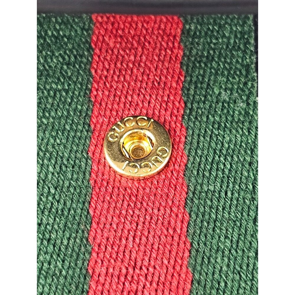 GUCCI Calfskin Web Ophidia Continental Wallet Black Striped Flap Leather GG Bag - Picture 16 of 16